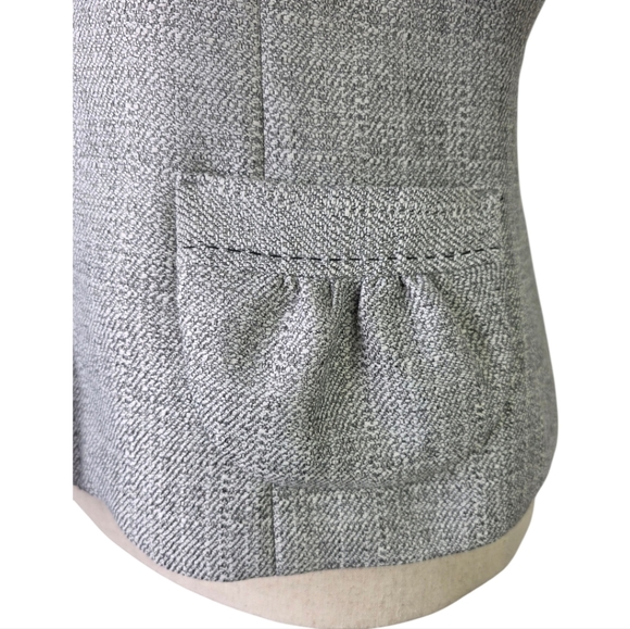 Nine West Gray Blazer Women’s Size 8 Textured Suit Jacket Career Office Wear - Picture 4 of 9